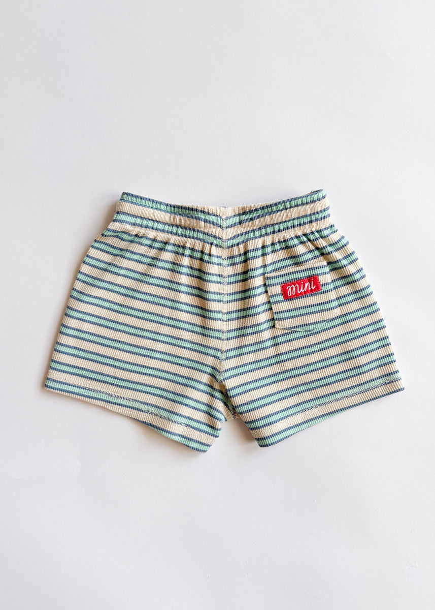 Waffle Striped Oversized Set - Blue Multi