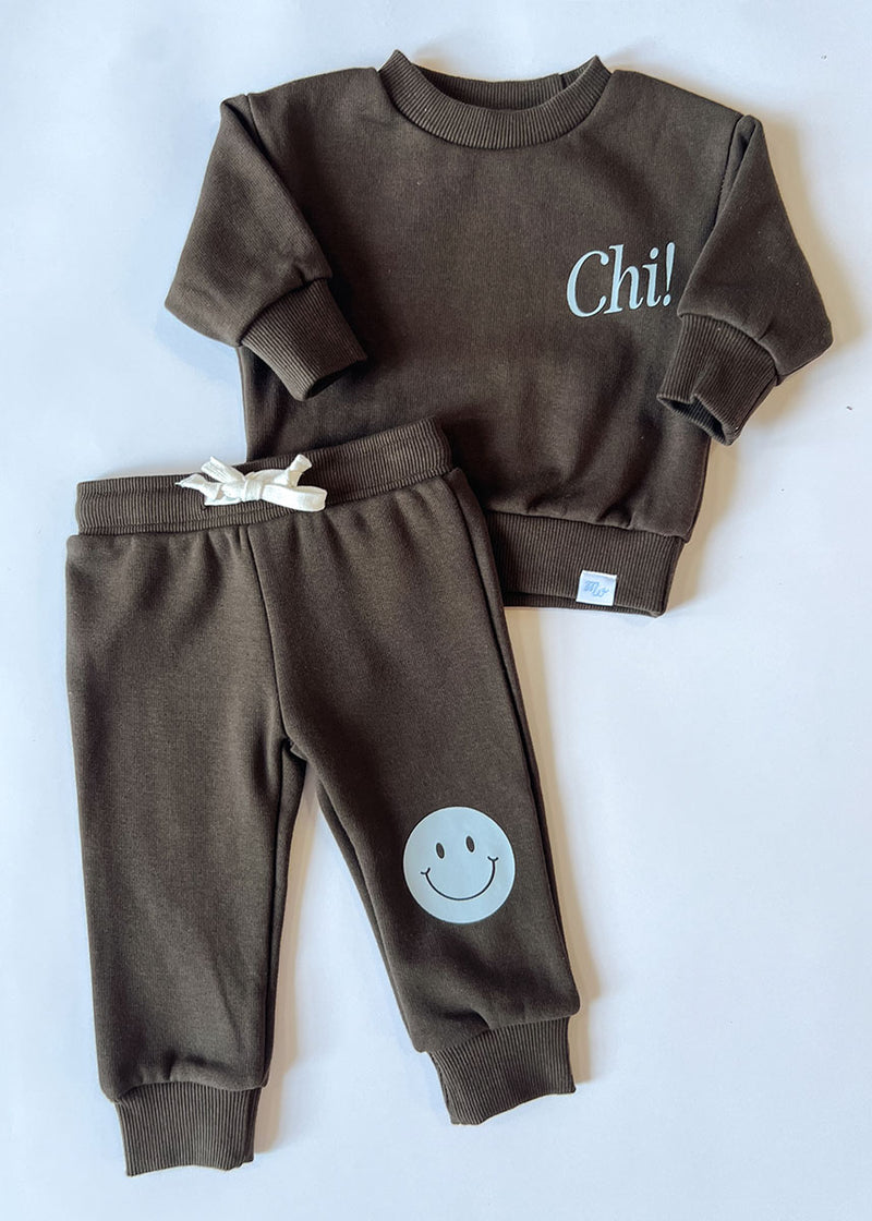 Chicago Forever! Sweatsuit Set - Espresso