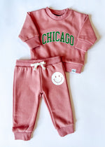 Chicago Collegiate Sweatsuit Set - Mauve