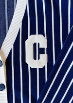 Chicago Striped Cardigan - Navy