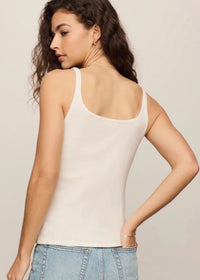 Vale Scalloped Tank - Sandstone