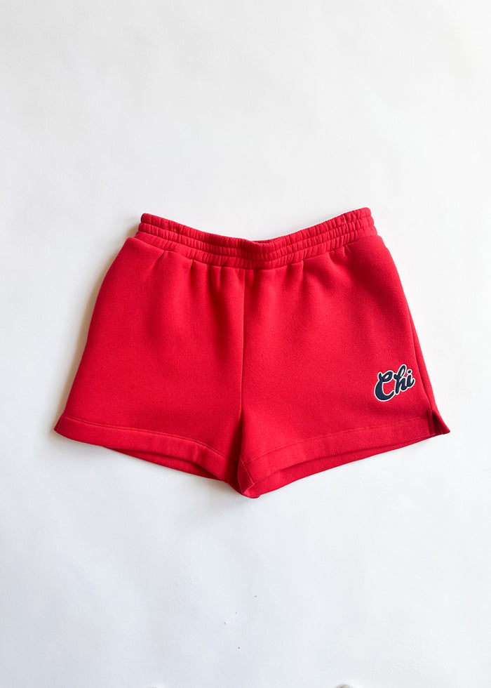 Chi Script Sweatshort - Red