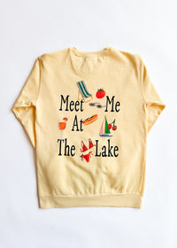 Meet Me At The Lake Crewneck Sweatshirt - Butter