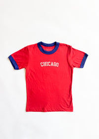 Chicago Ringer Baby Tee - Red