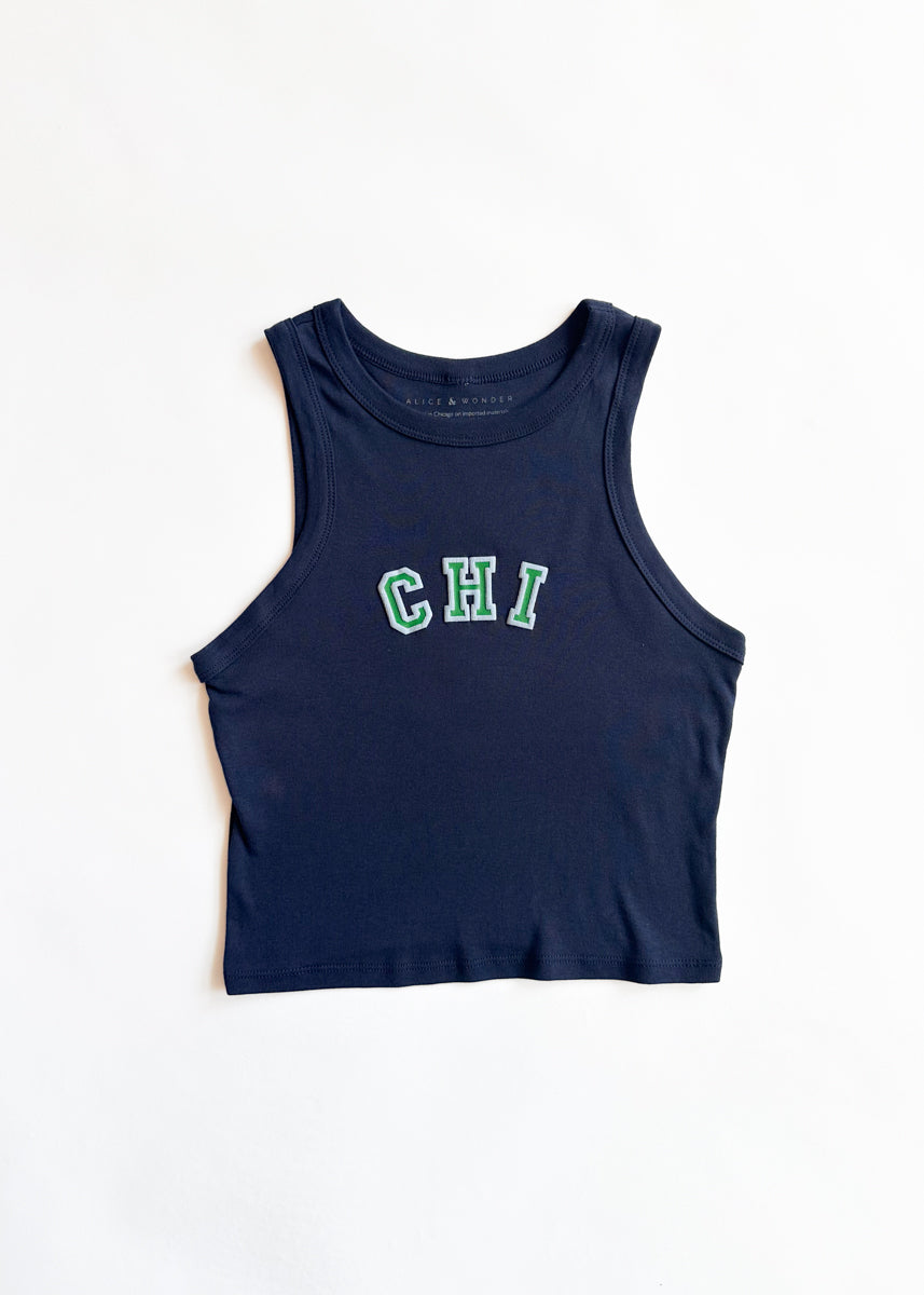 Chi Racer Tank - Navy