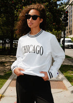 Chicago Champion Striped Rib Crewneck - Black