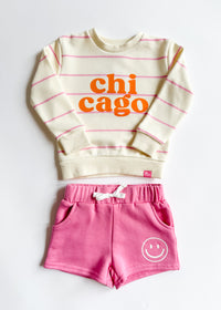 Chicago Stripe Set - Pink & Orange