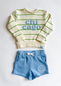 Chicago Stripe Set - Green & Blue