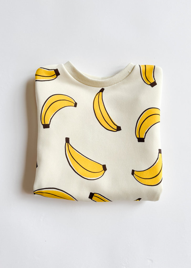 Printed Bananas Sweatshort Set