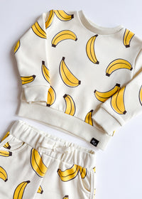 Printed Bananas Sweatshort Set