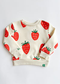 Printed Strawberries Sweatshorts Set