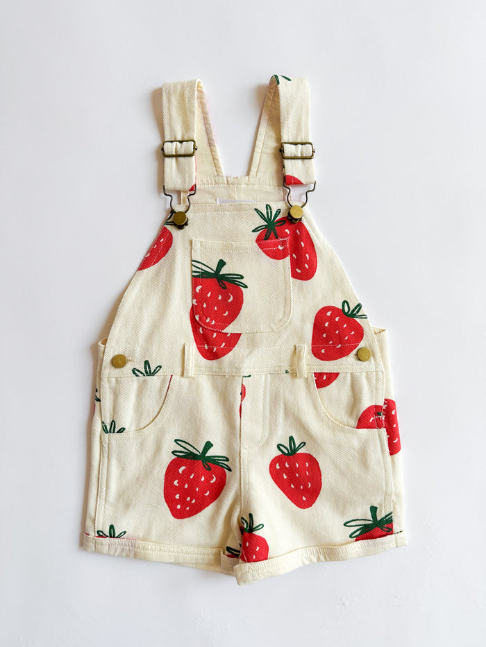 Printed Strawberries Shortalls