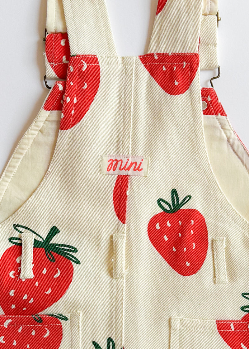 Printed Strawberries Shortalls