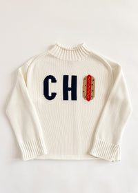 Chi Hot Dog Mock Neck Sweater - Ivory