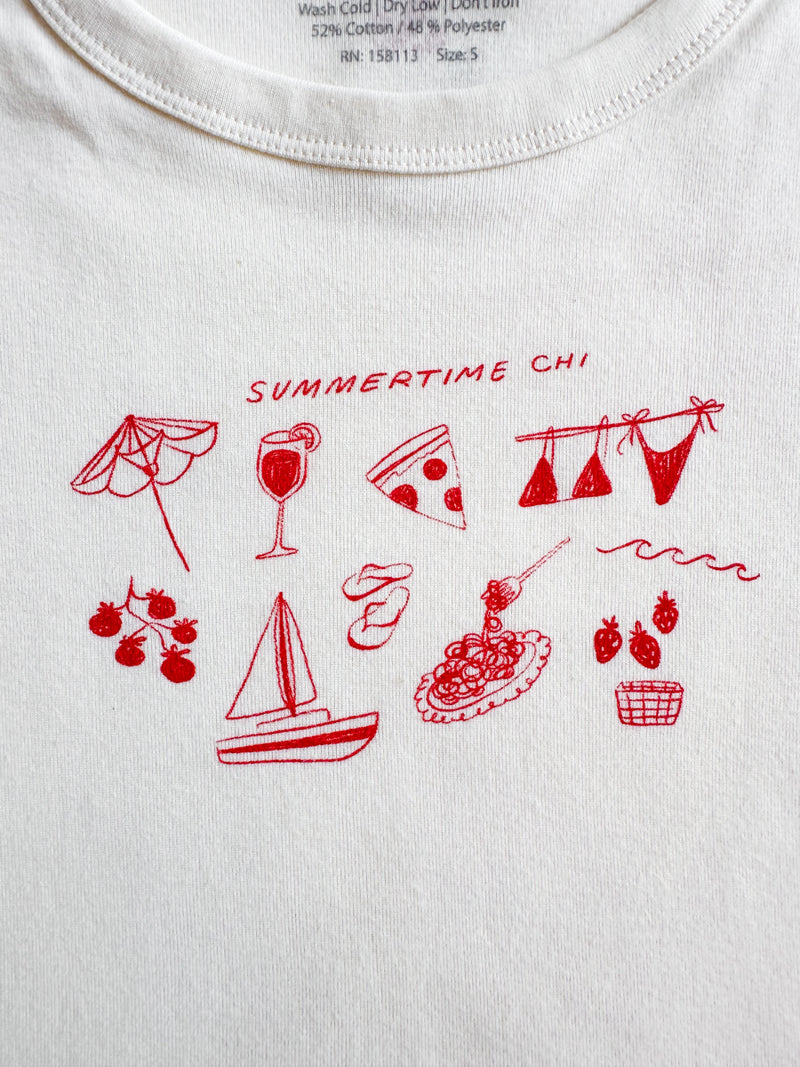 Summertime Chi Sketch Icons Baby Tee