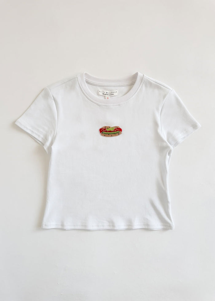 Hot Dog Beaded Baby Tee