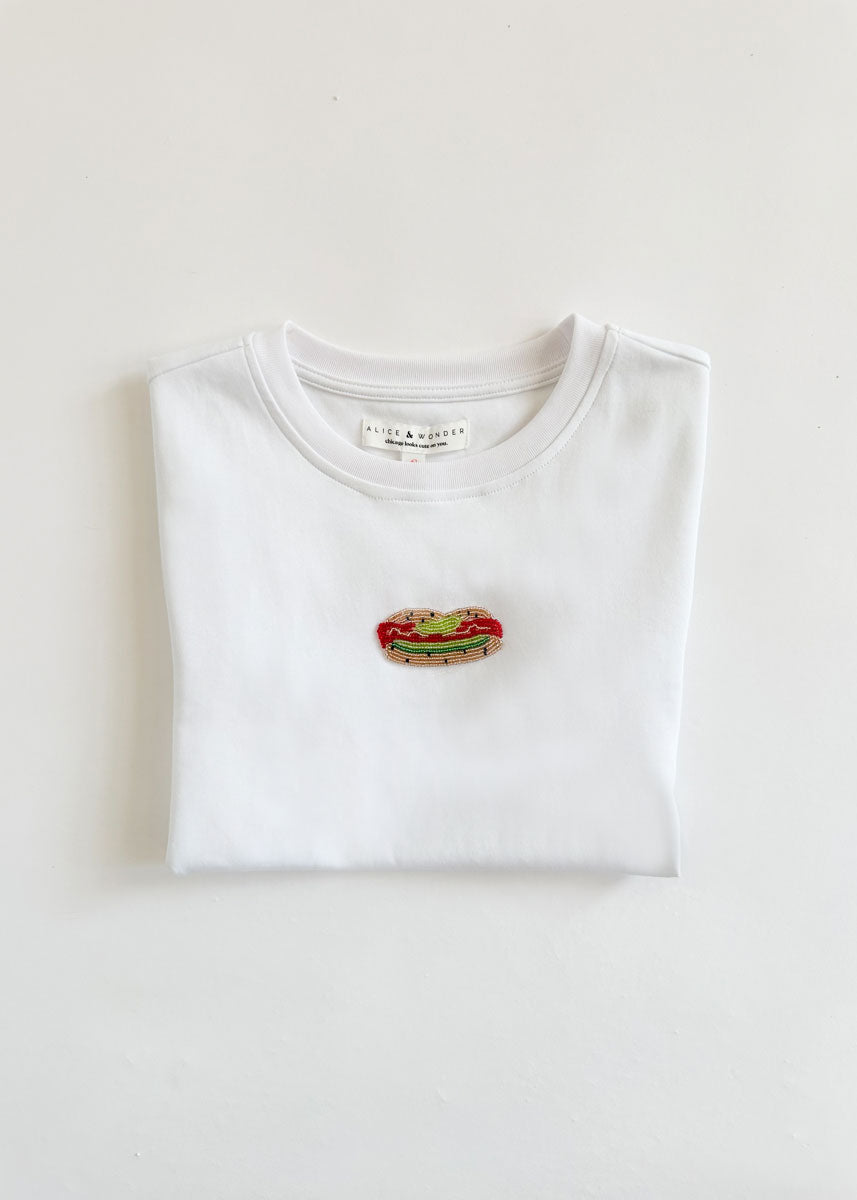 Hot Dog Beaded Baby Tee