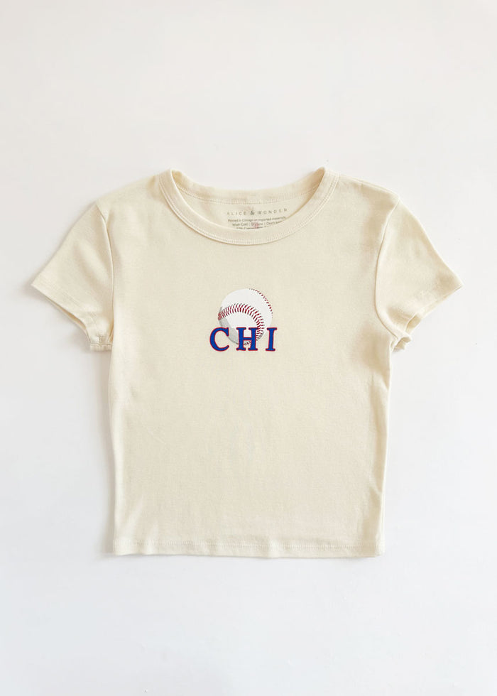 Chi Baseball Baby Tee - Natural