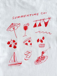 Summertime Chi Sketch Icons Oversized Tee
