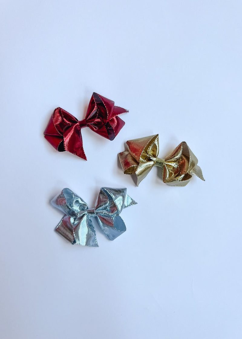 Metallic Lamé Bow - Gold