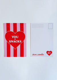 You > Snacks Postcard