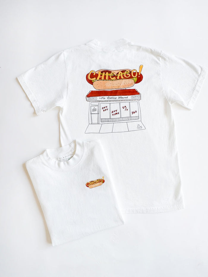 Chicago Hot Dog Stand Oversized Tee
