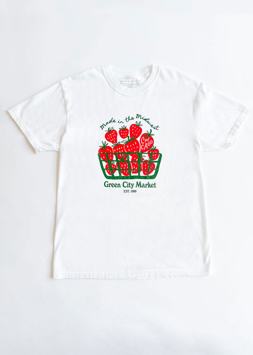 Green City Market Strawberry Oversized Tee