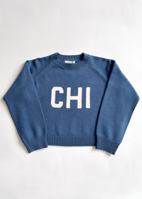 Chi Crop Sweater - Blue
