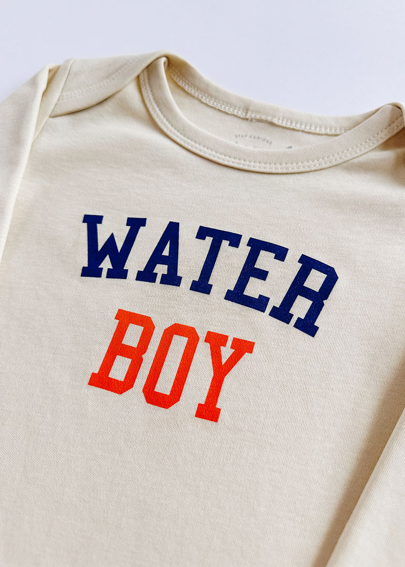 Water Boy Long Sleeve Onesie - Natural