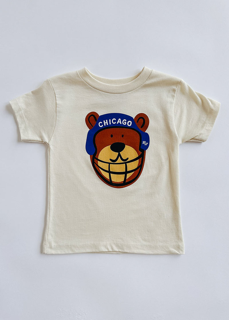 Chicago Football Bear Toddler Tee - Natural