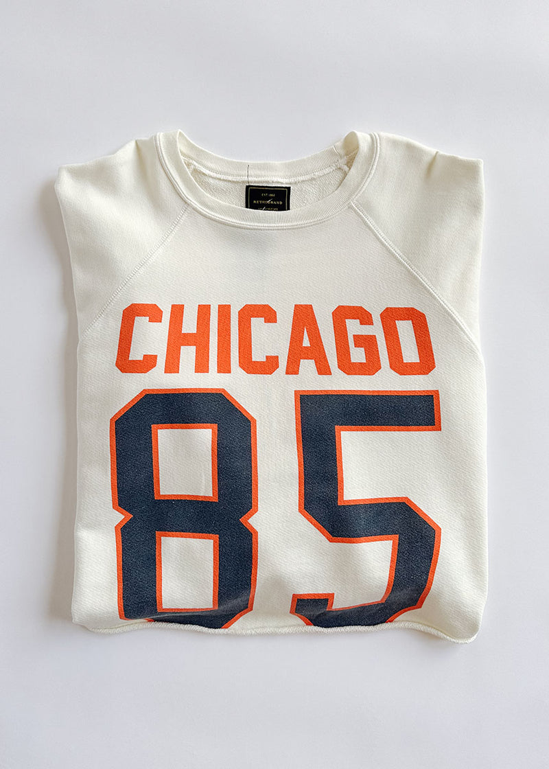 Chicago 85 Crop Crewneck - White