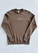 Chicago. Embroidered Crewneck - Walnut & White