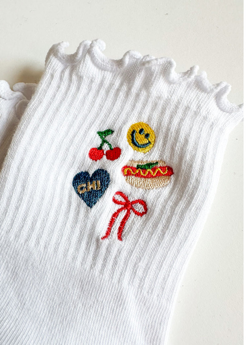 Chicago Icons Ruffle Sock