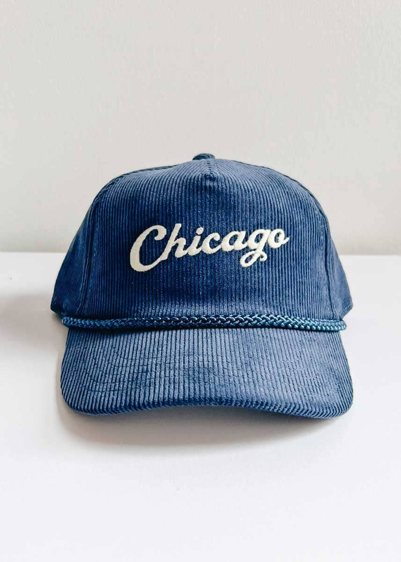 Youth Chicago Cord Hat - Navy