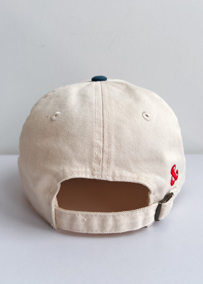 Chi Heart Icon Hat - Ivory & Breaker Blue