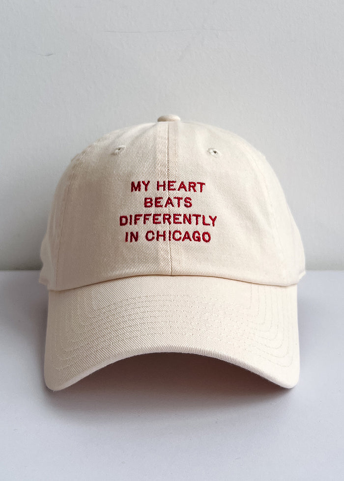 Chicago Heartbeat Dad Hat - Ivory