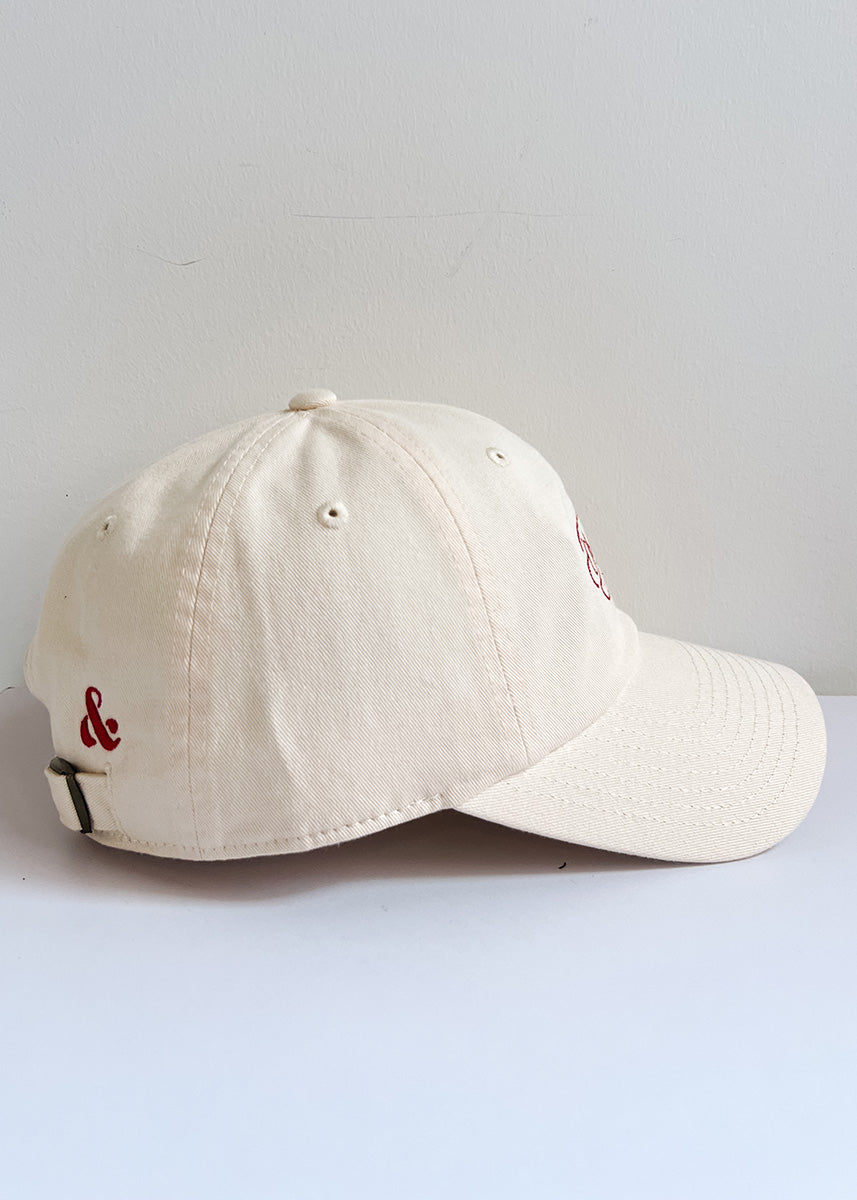 Chainstitch Chicago Dog Dad Hat - Ivory