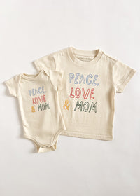 Peace, Love & Mom Onesie