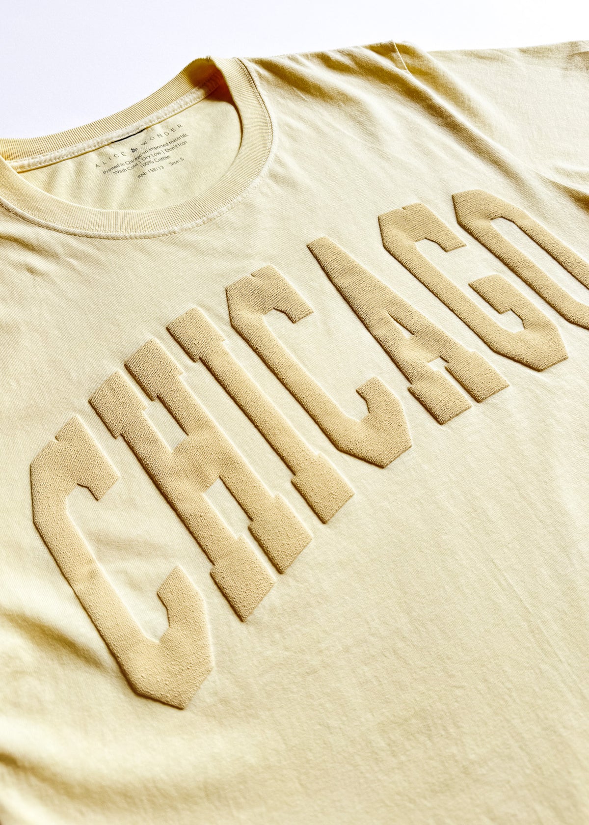 Chicago Collegiate Puff Unisex Tee - Buttermilk