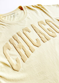 Chicago Collegiate Puff Unisex Tee - Buttermilk