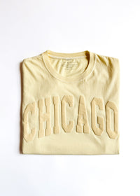 Chicago Collegiate Puff Unisex Tee - Buttermilk