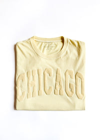 Chicago Collegiate Puff Unisex Tee - Buttermilk