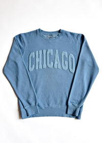 Chicago Collegiate Puff Sweatshirt - Light Blue