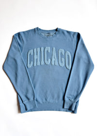 Chicago Collegiate Puff Sweatshirt - Light Blue