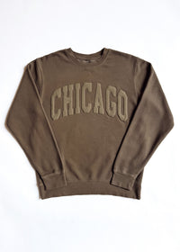 Chicago Collegiate Puff Sweatshirt - Clay