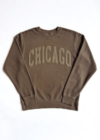 Chicago Collegiate Puff Sweatshirt - Clay