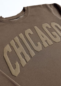 Chicago Collegiate Puff Sweatshirt - Clay