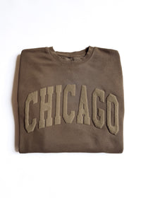 Chicago Collegiate Puff Sweatshirt - Clay