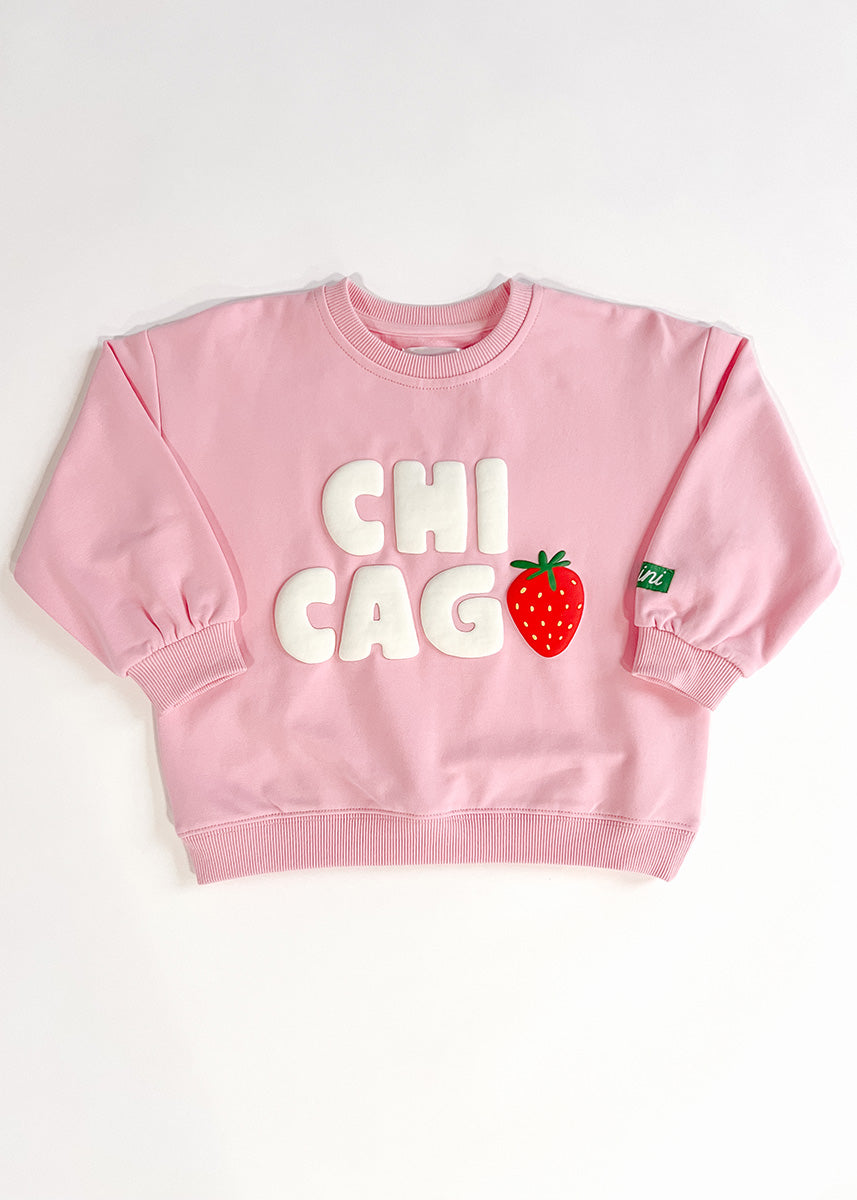 Chicago Strawberry Terry Oversized Sweatsuit Set
