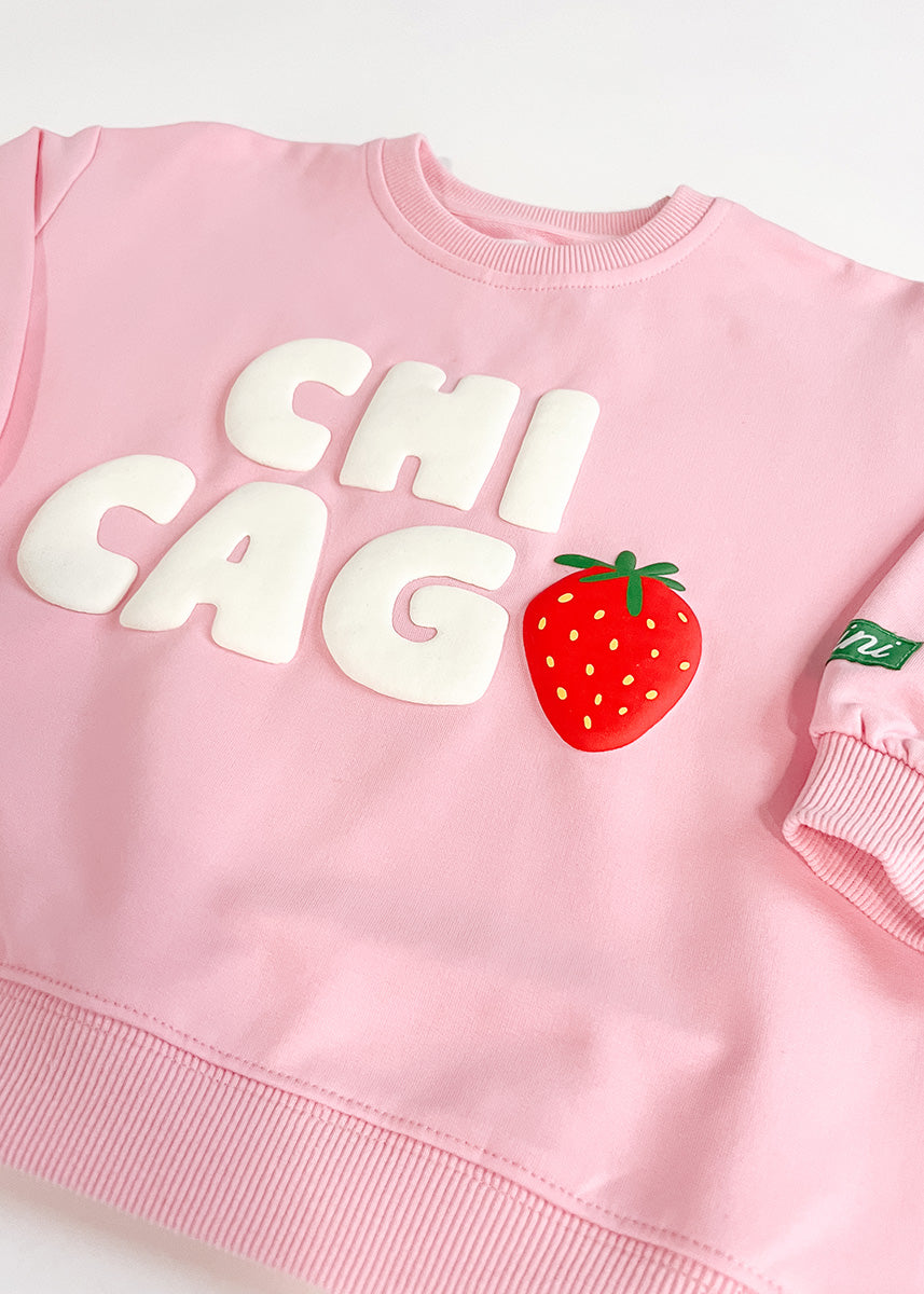 Chicago Strawberry Terry Oversized Sweatsuit Set